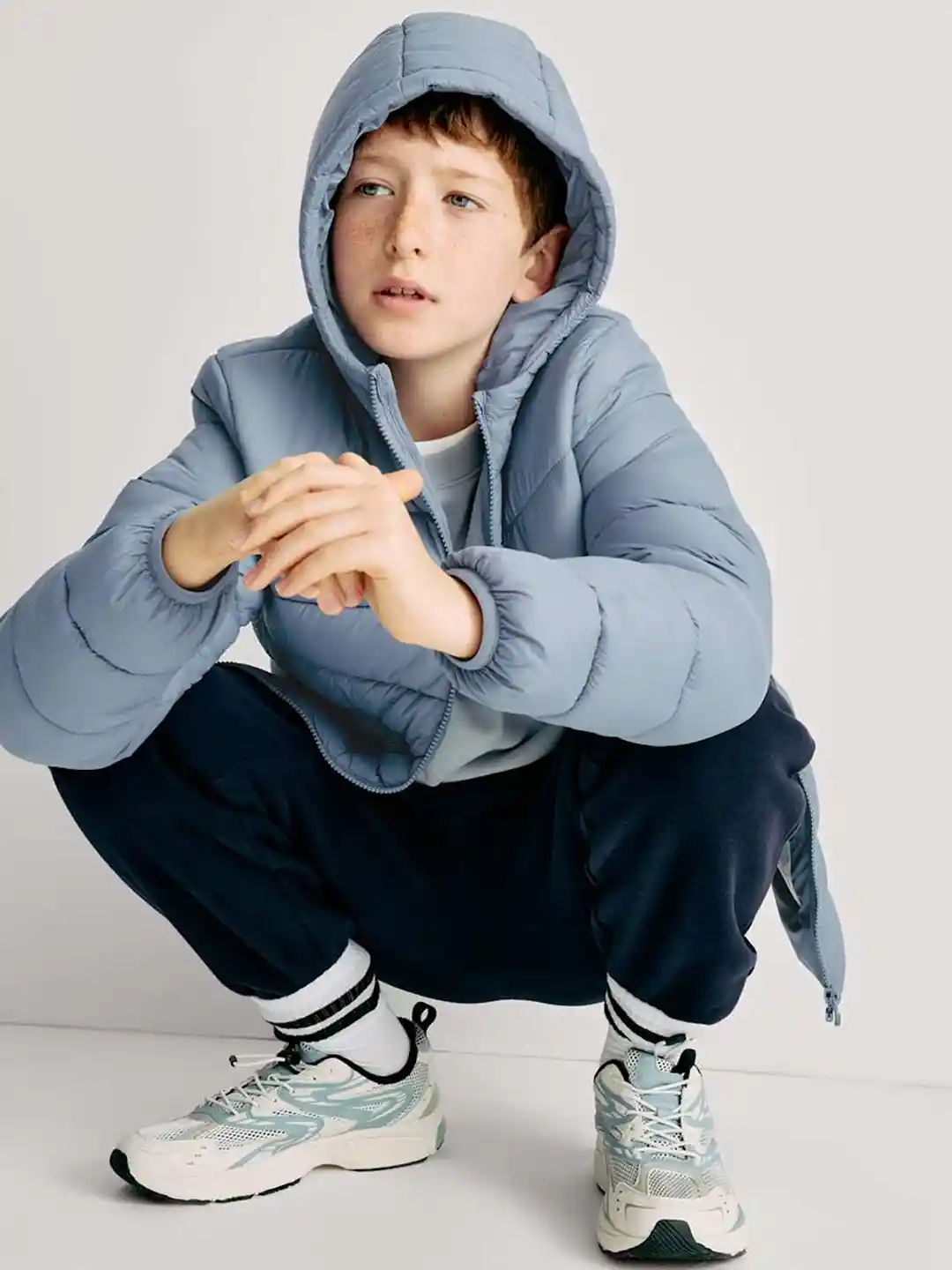 Buy Marks Spencer Unisex Kids Hooded Solid Lightweight Puffer