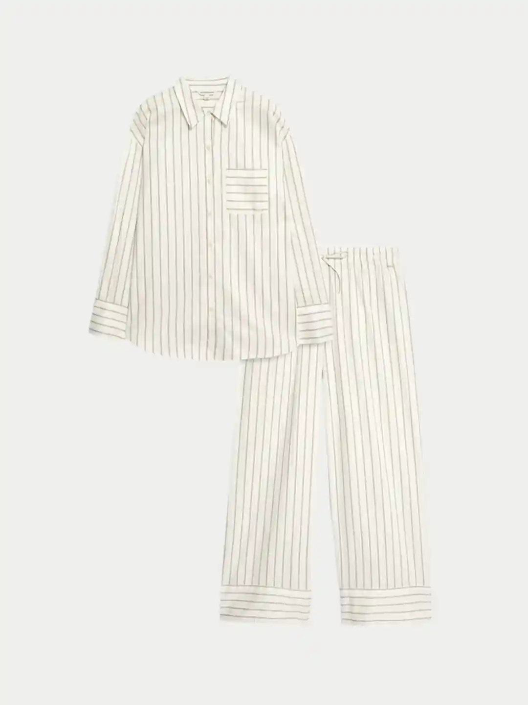 Buy Marks Spencer Striped Pure Cotton Shirt With Pyjamas Night