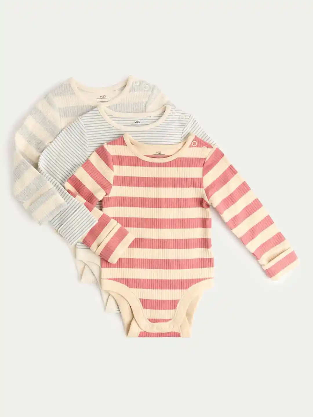 Buy Marks Spencer Infant Boys Pack Of Striped Long Sleeves