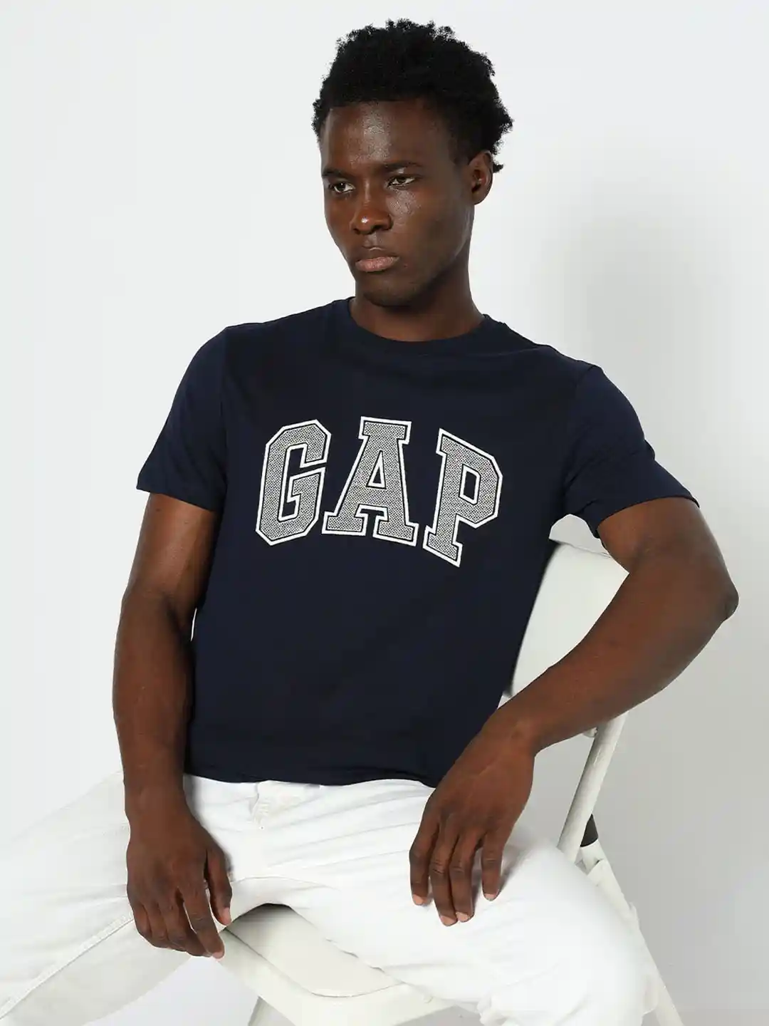 Buy GAP Brand Logo Embroidered Applique Detail Pure Cotton Slim