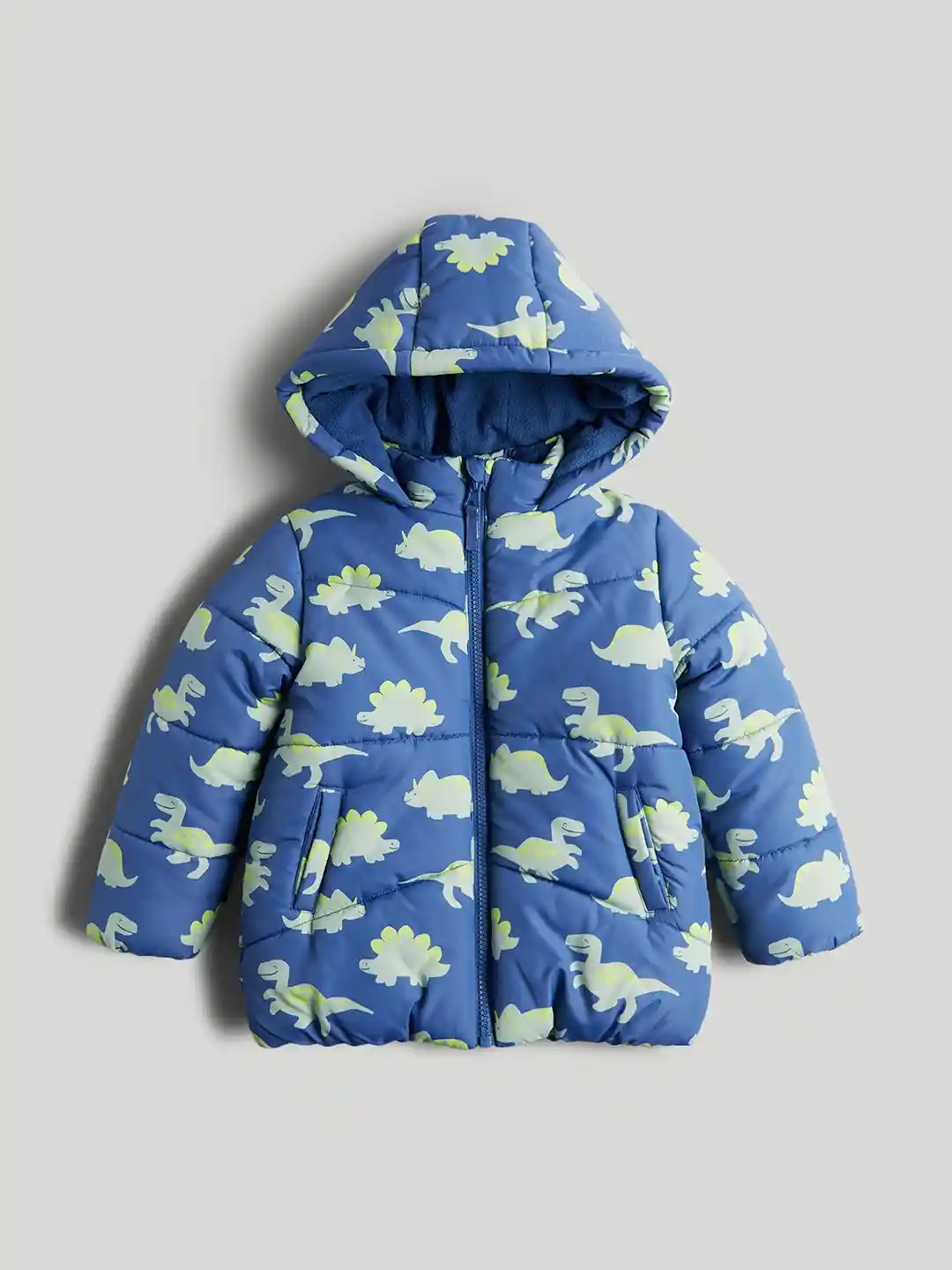 Buy mothercare Boys Hooded Conversational Printed Puffer Jacket