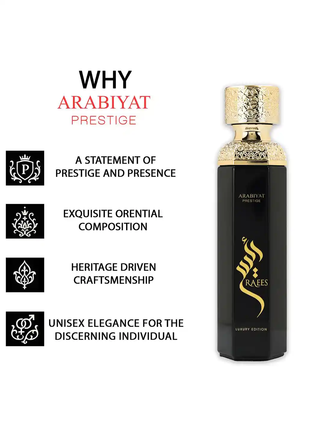 Buy Arabiyat Prestige Raees Luxury Edition Long-Lasting Eau De - Main Image