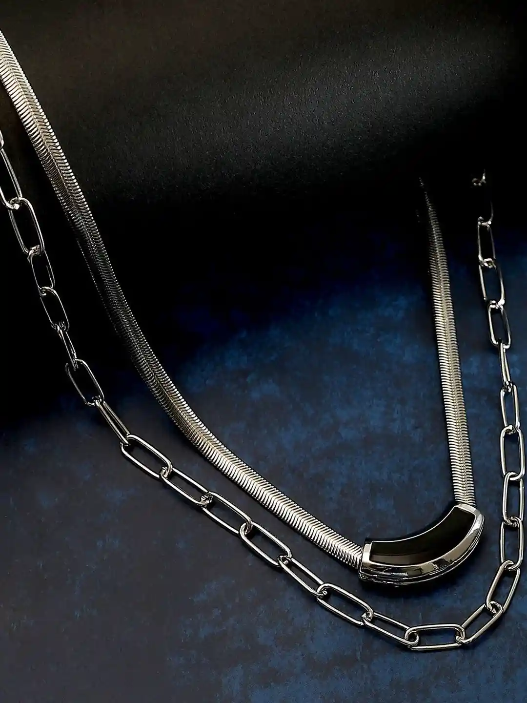 Buy SOHI Silver-Plated Layered Necklace Necklace and Chains for