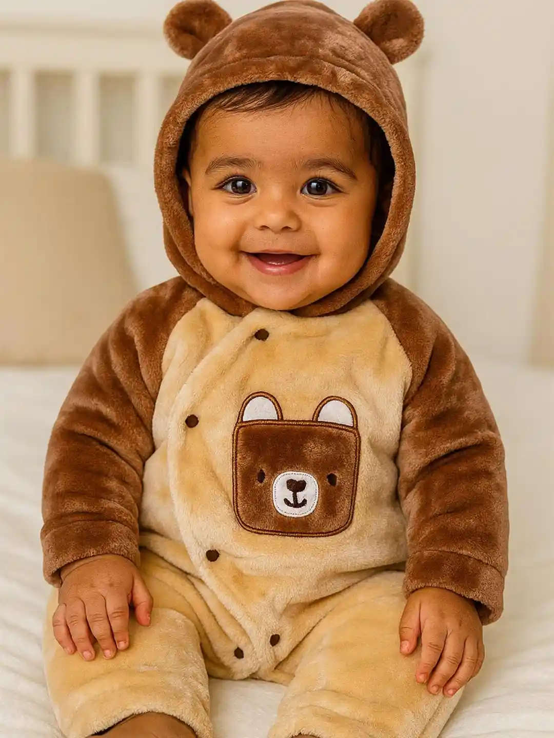 MeeMee Infants Boys Hooded Rompers