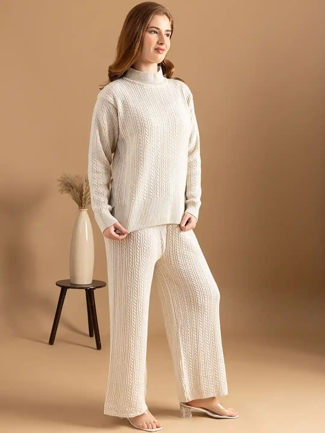 Buy The Roadster Lifestyle Co Self Design Cable Knit Sweater