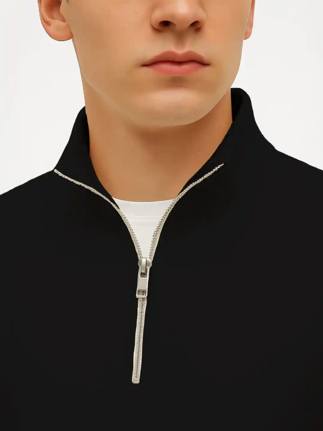 ★週末sale★8yards  Men’s MockNeck 4G02 CBOT NITAGUT Mens Slim Fit Quarter Zip Mock Neck Polo Sweater Casual