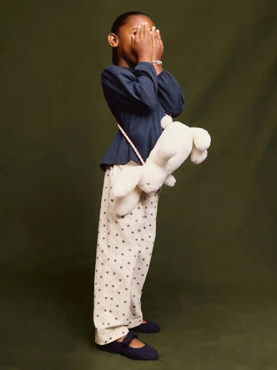 Mango Kids Girls Floral Printed Trousers