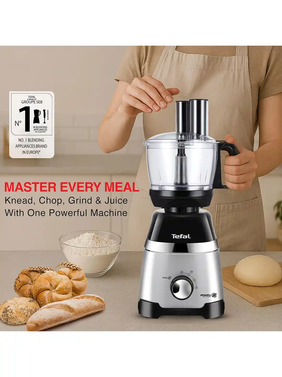 Buy Tefal Grey Black Chef Assist MX-291 Mixer Grinder with