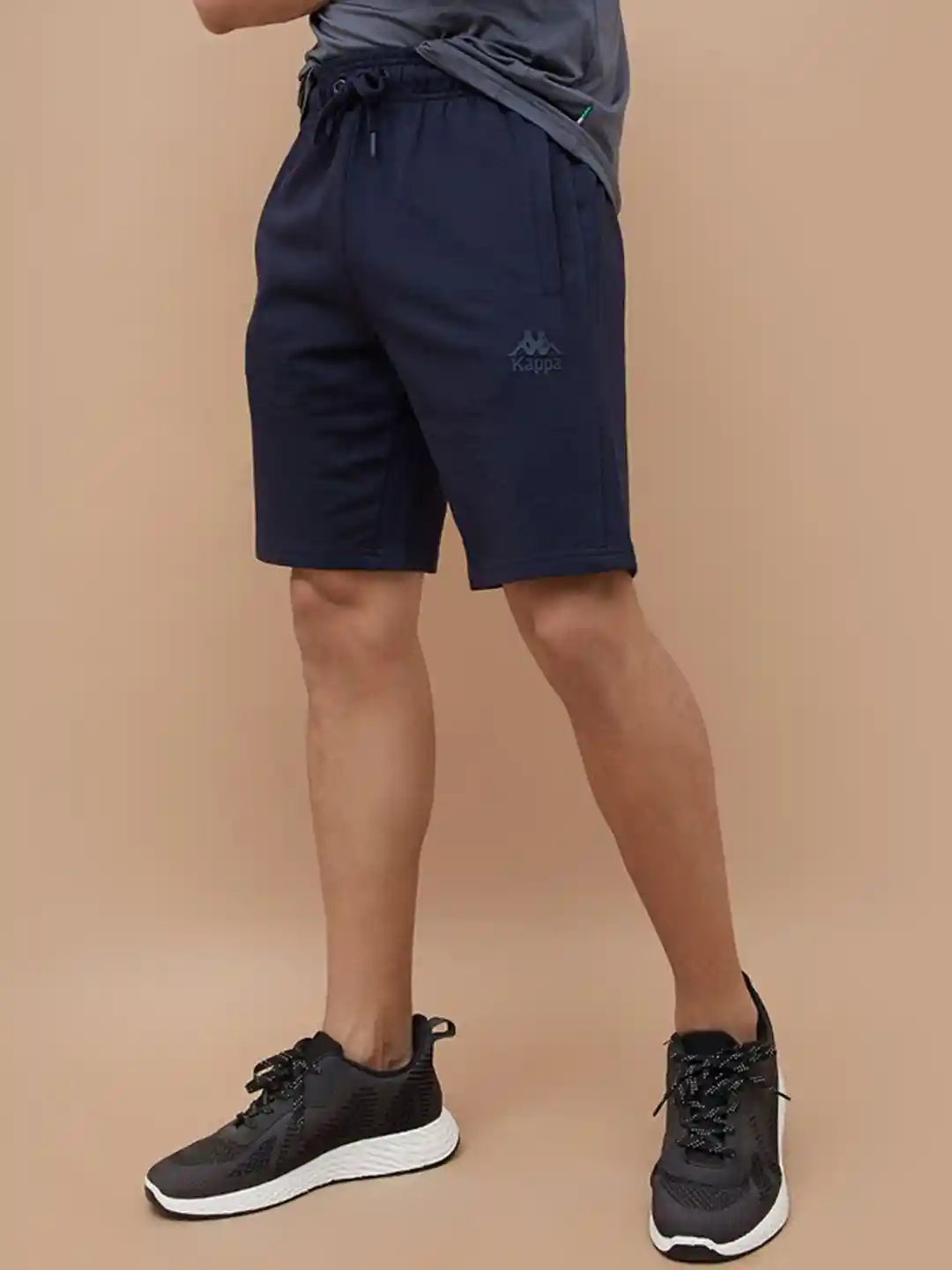 Kappa Men Regular Fit Mid-Rise Cotton Sports Shorts