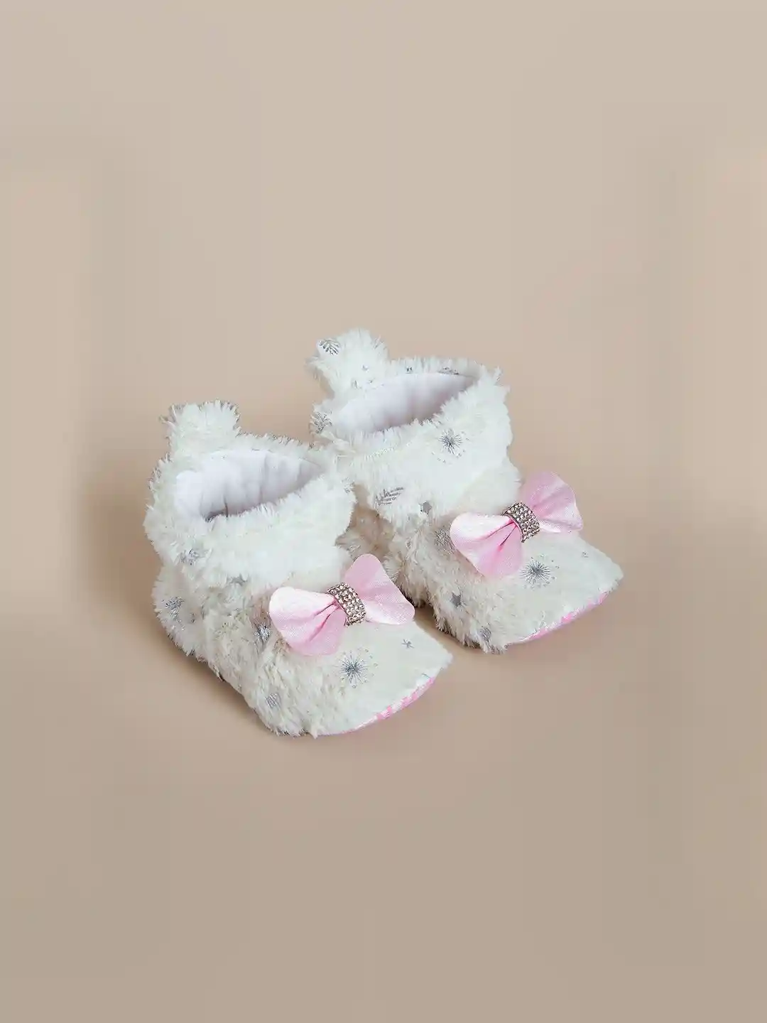 Booties Hopscotch Baby Girl Footwear Hopscotch Girls Fluffy Bow