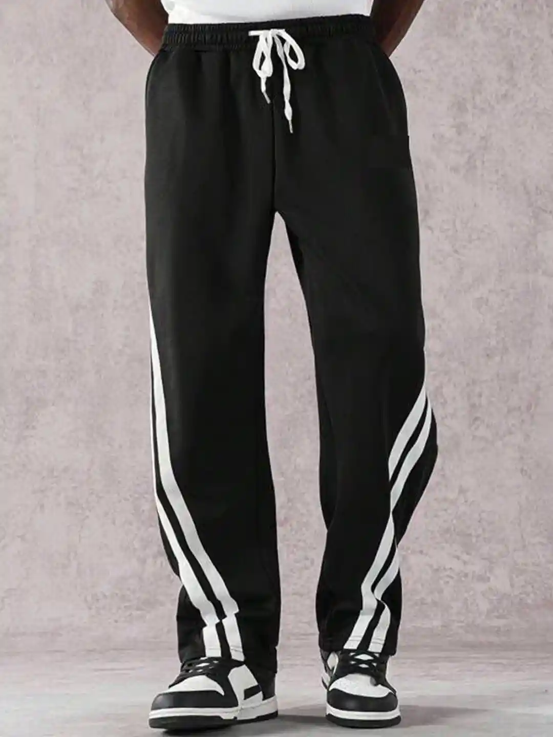 Buy The Modern Soul Side Striped Loose-Fit Mid-Rise Track Pant
