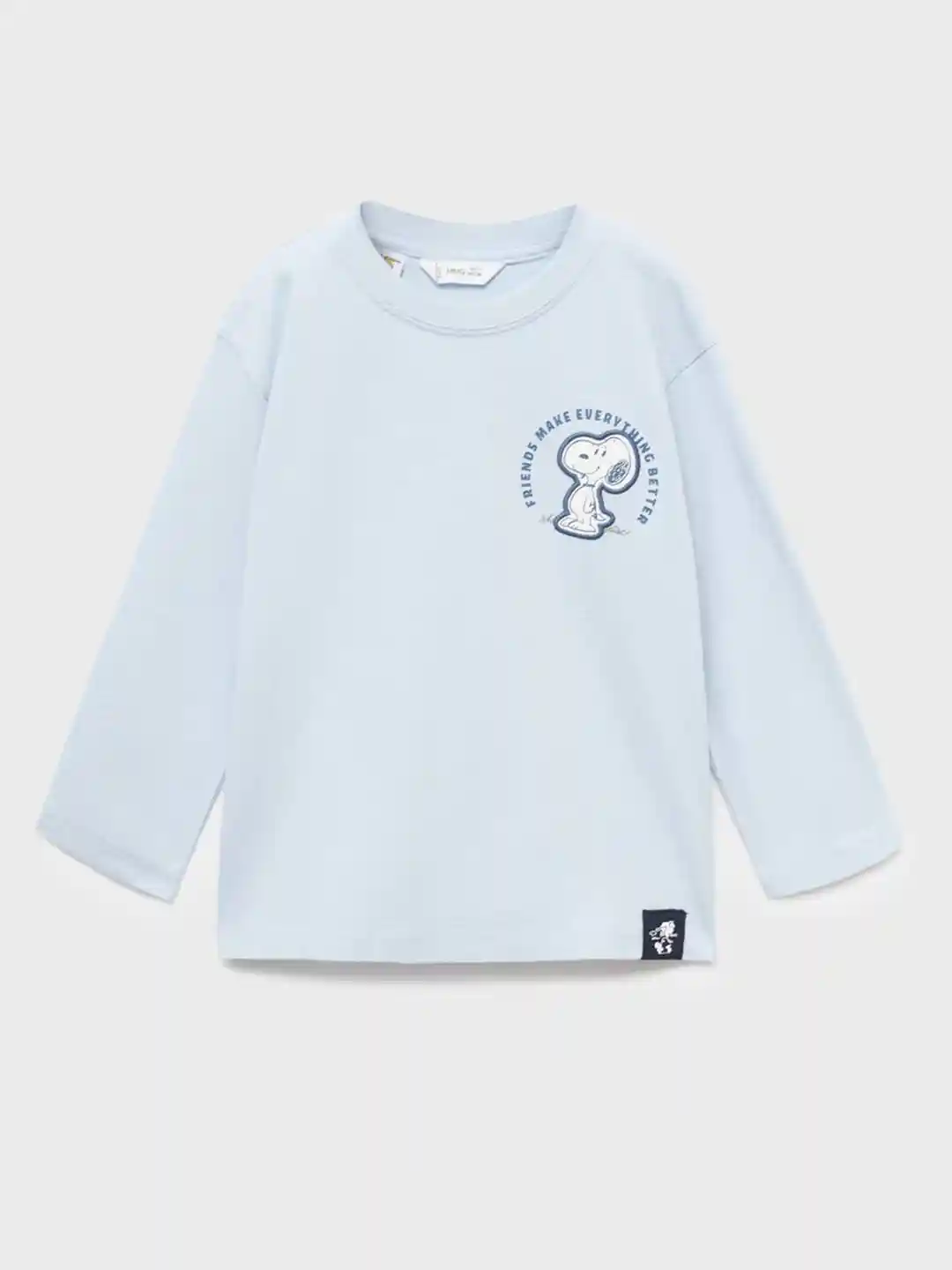 Buy Mango Kids Boys Peanuts Typography Print Applique Detail Pure