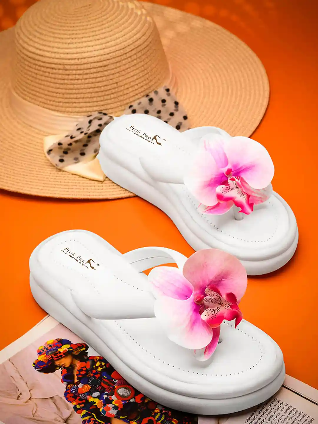 Buy Froh Feet Women Floral Embellished Platform Heel Sandals