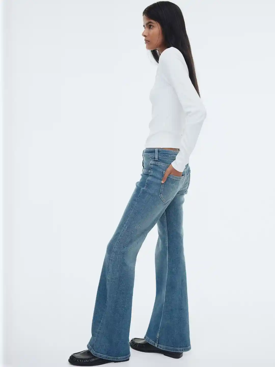 Buy H&M Women Flared Low Jeans Jeans for Women 30155139 Myntra