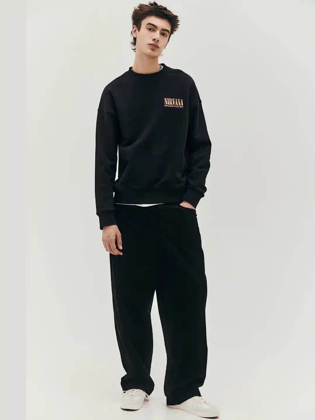 Buy H&M Oversized Fit Printed Sweatshirt - Sweatshirts for