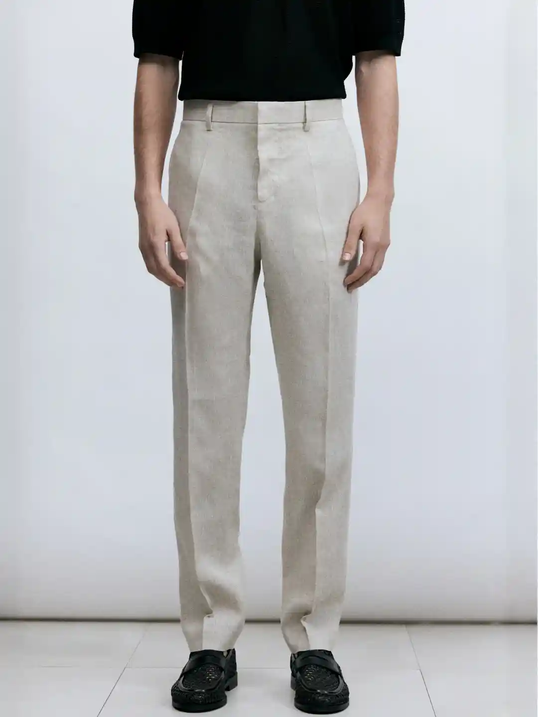 Buy H&M Slim Fit Linen Suit Trousers Trousers for Men 33191133