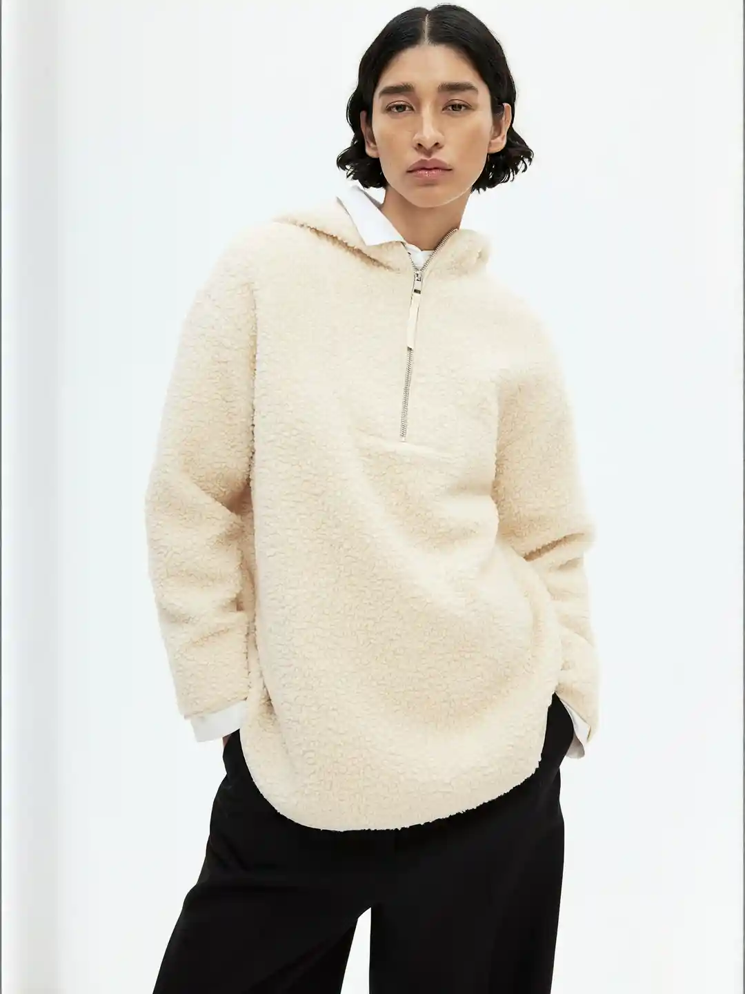 Buy H&M Women Oversized Fleece Hoodie Sweatshirts for Women