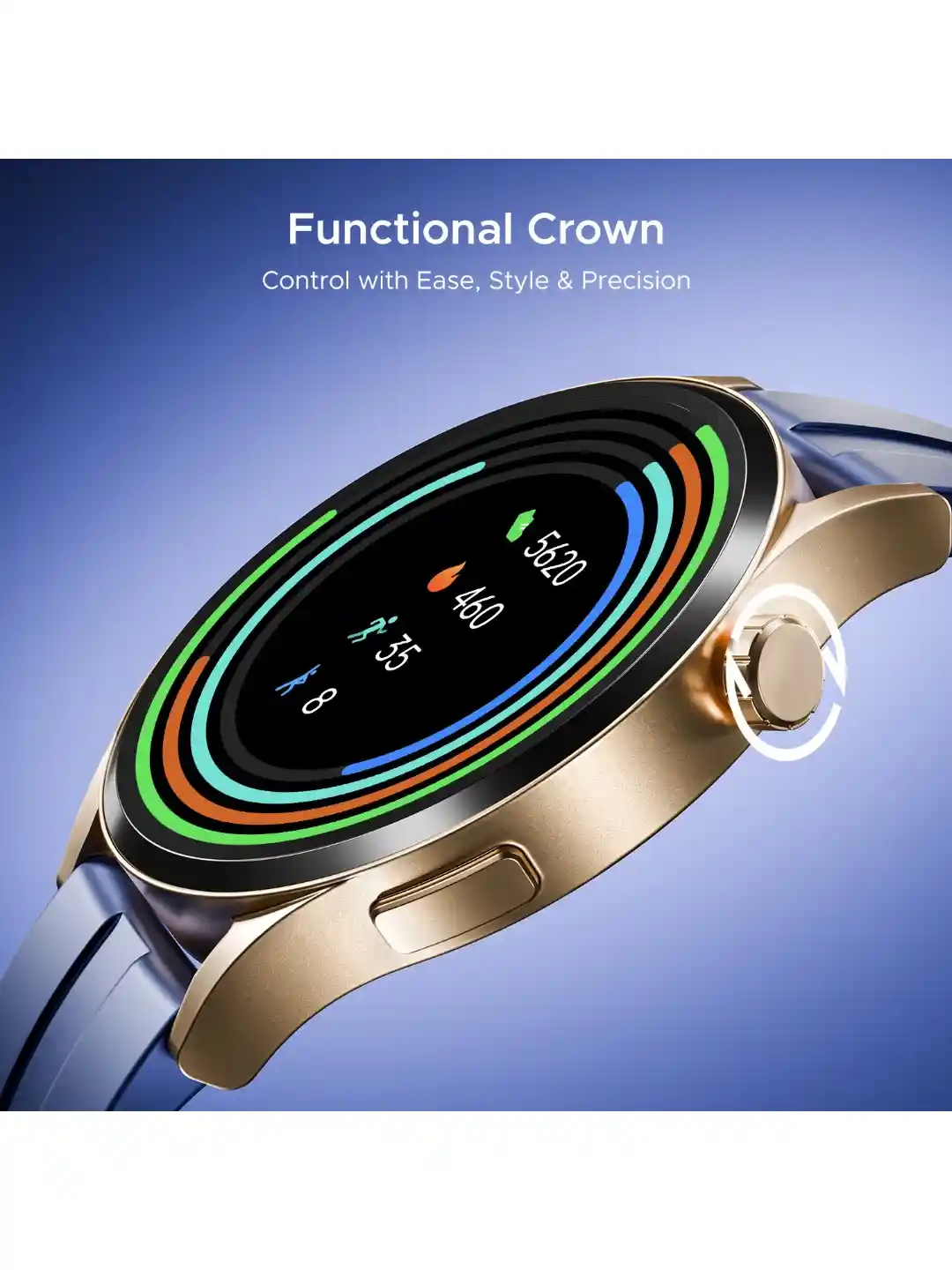 Buy boAt Chrome Horizon Smartwatch Video Watch Faces AMOLED