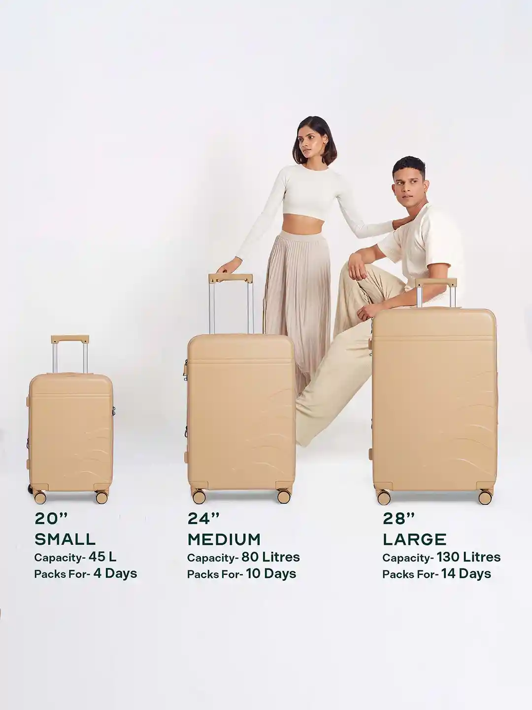 Assembly Set Of Flowe Luggage Trolley Bag (20+24)