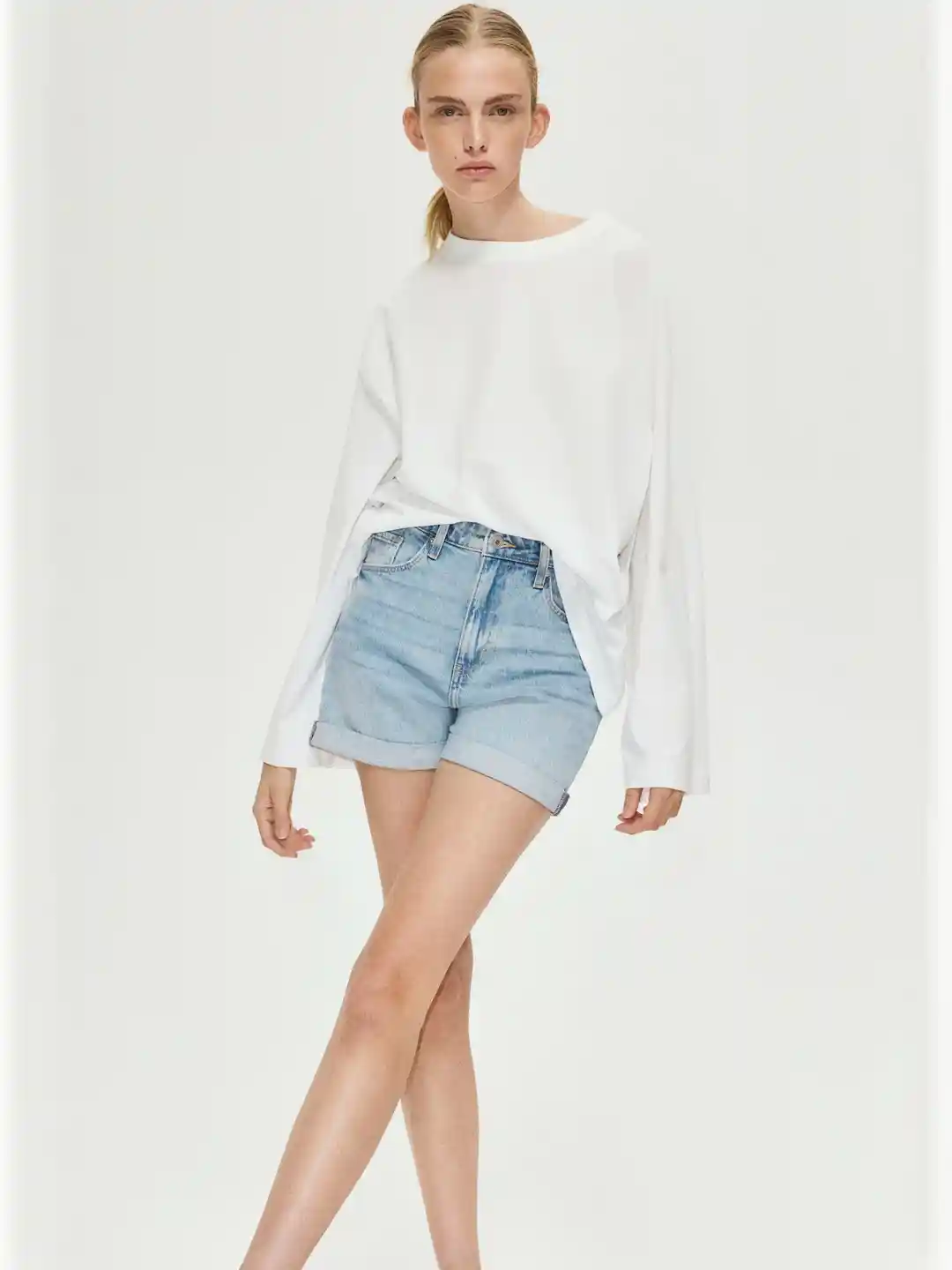 Buy H&M Women Mom Ultra High Denim Shorts Shorts for Women