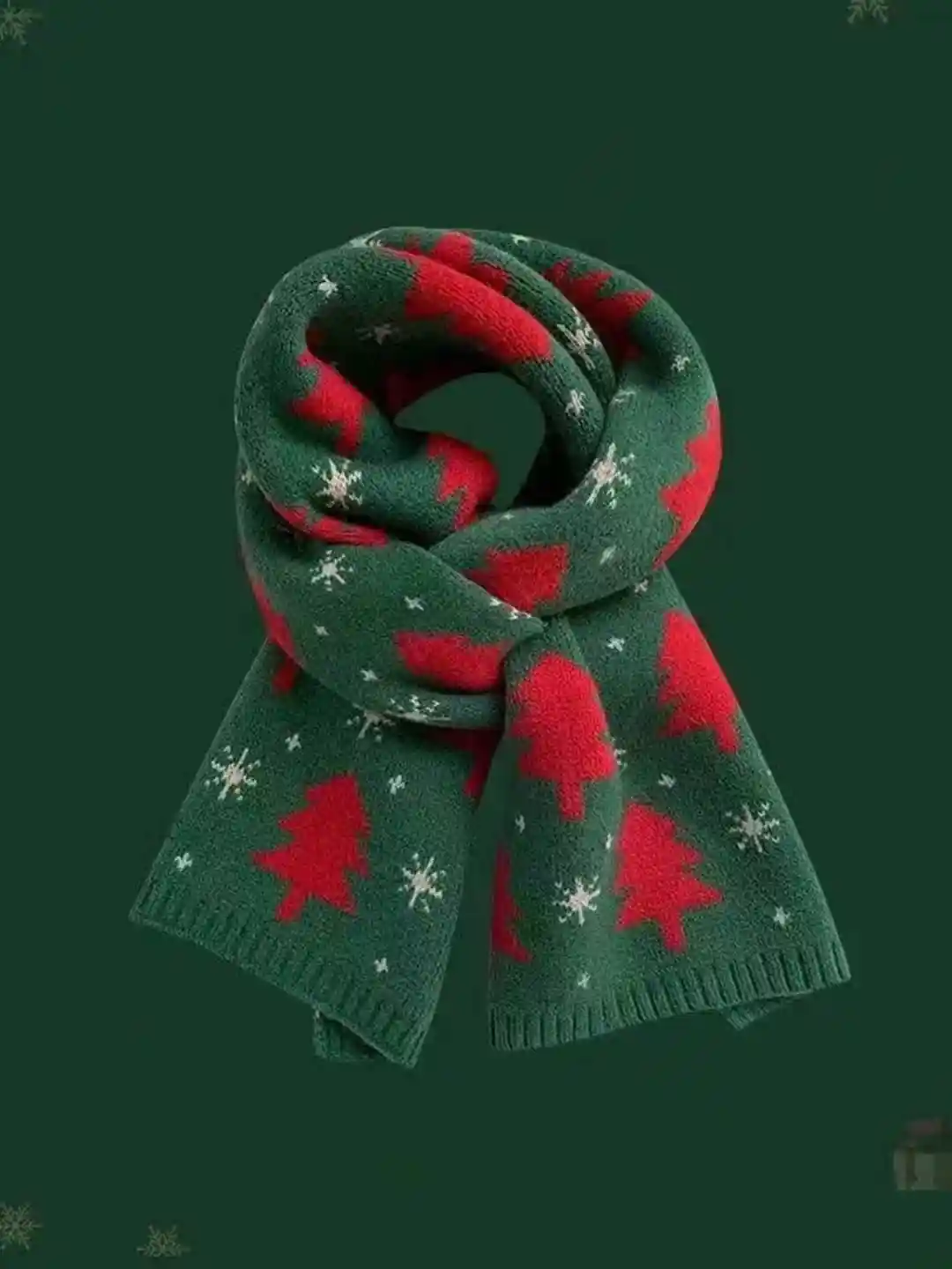 CrossKulture Women Printed Christmas Scarf