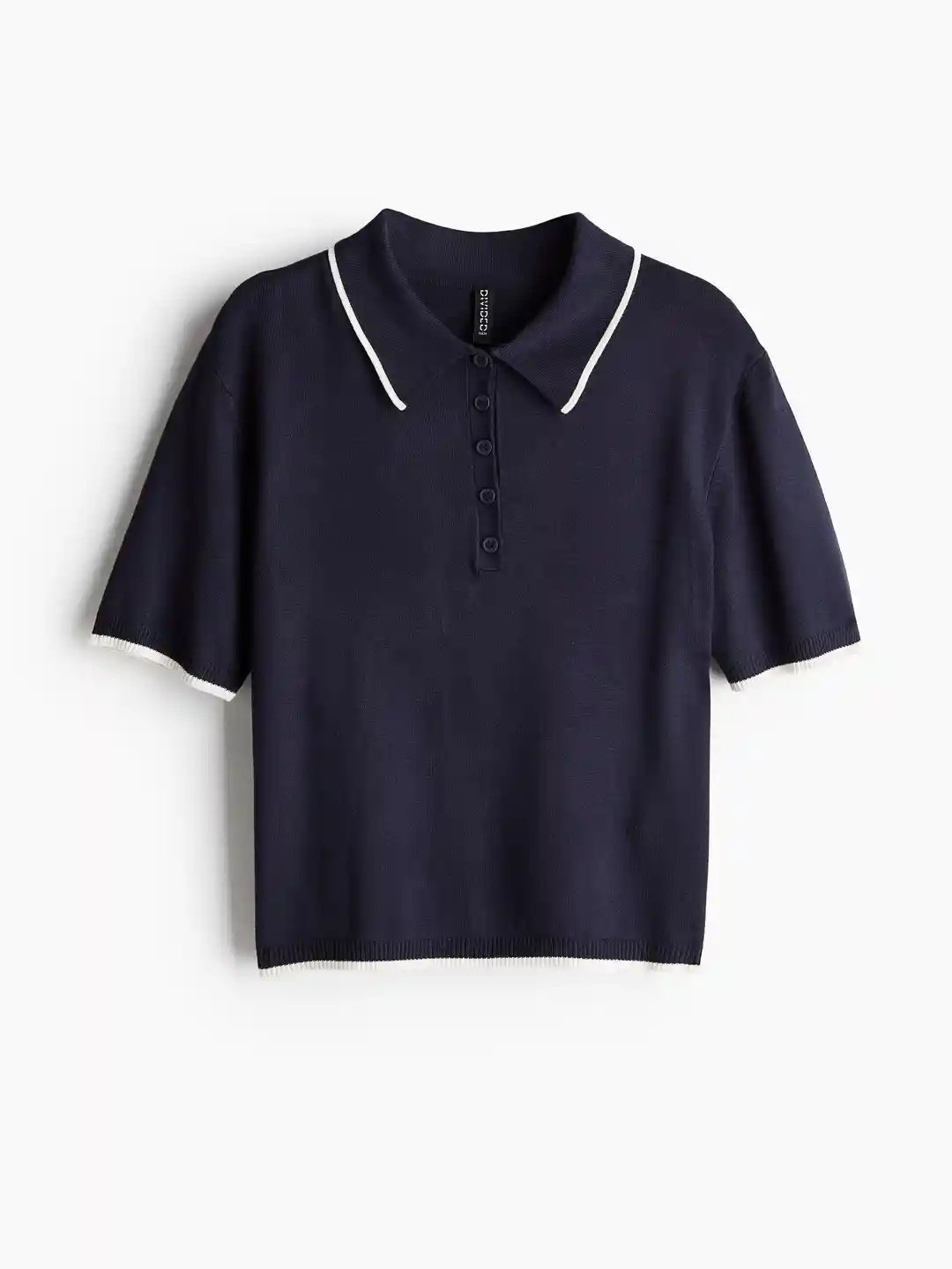 H&M Women Fine-Knit Polo Shirt