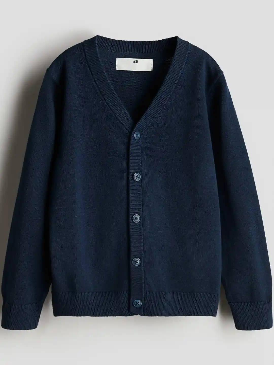 Buy H&M Boys Blue Fine-Knit Cotton Cardigan Sweaters for Boys