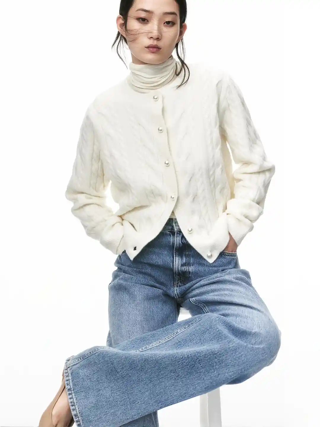 Buy H&M Women Cable-Knit Cardigan Sweaters for Women 31382727