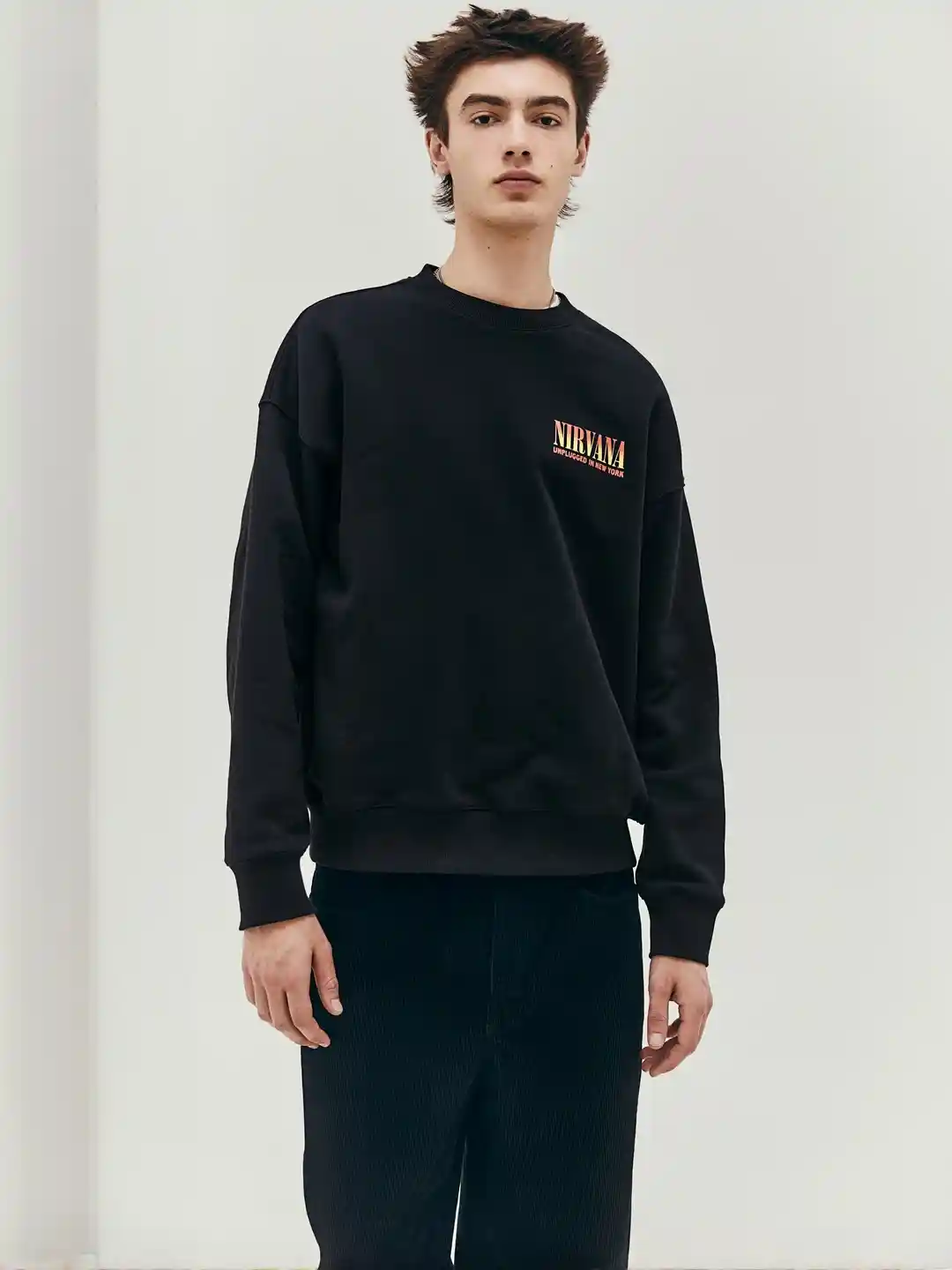 Buy H&M Oversized Fit Printed Sweatshirt Sweatshirts for Men