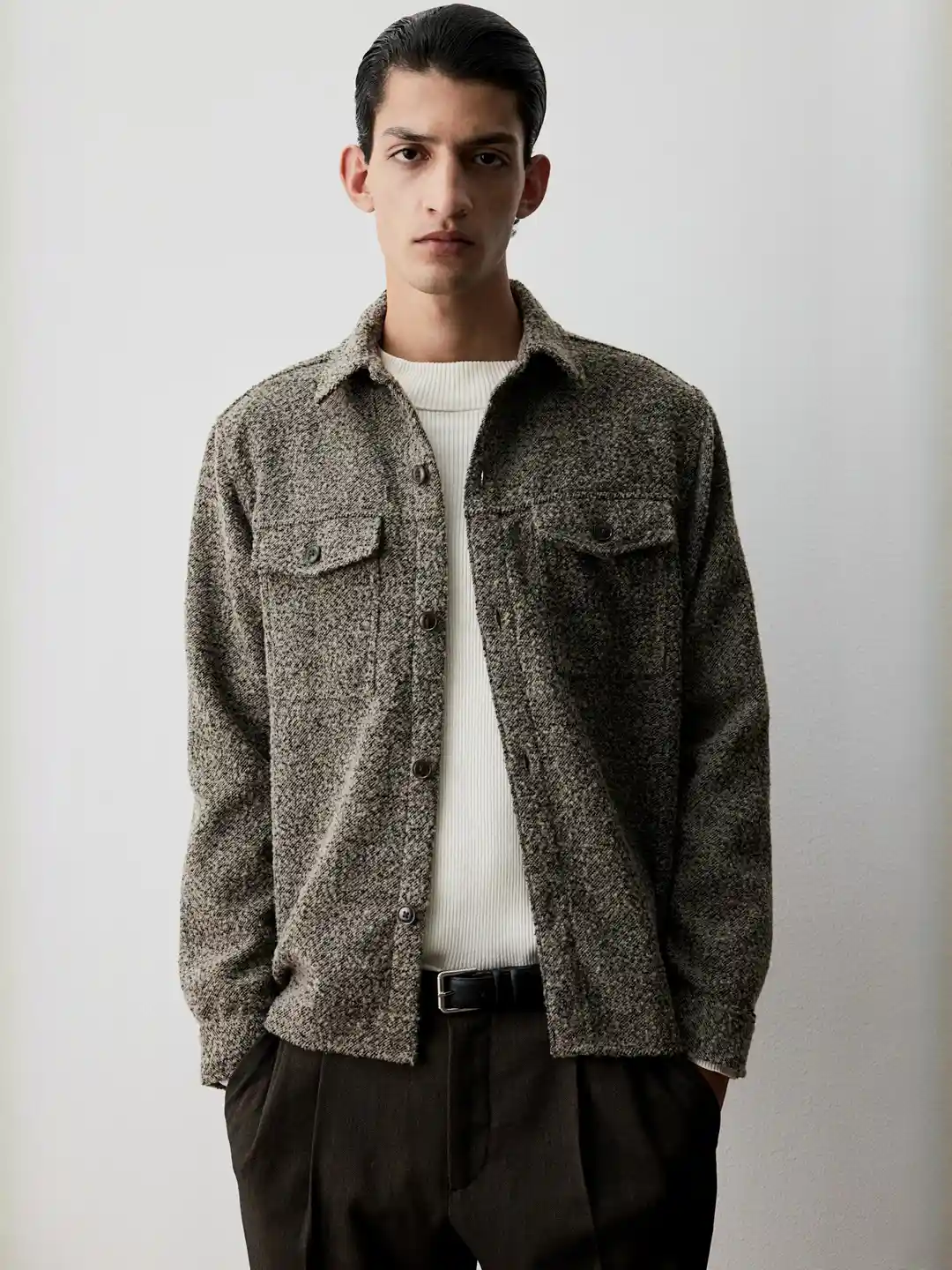 H&M Regular Fit Wool-Blend Overshirt