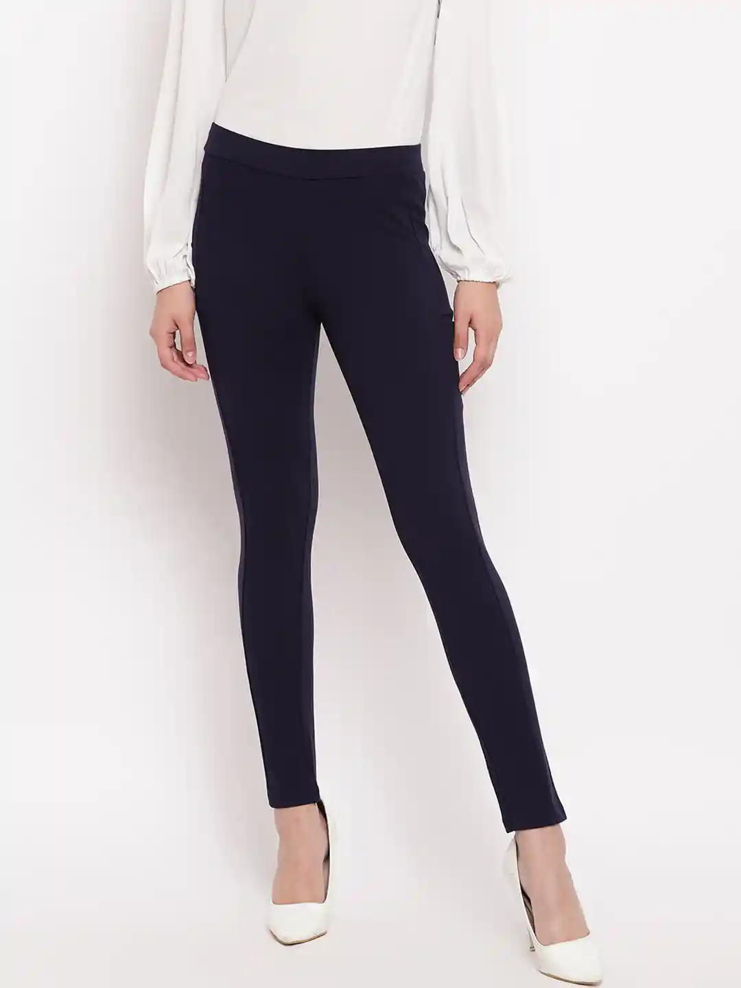 Buy Marvel Women Navy Blue Insert Pockets Jeggings Jeggings for