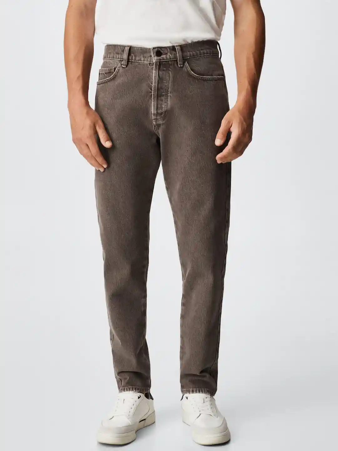 Jeans He Mango Hombre Wash Denim Mango Man Denim Shirt Dark-wash