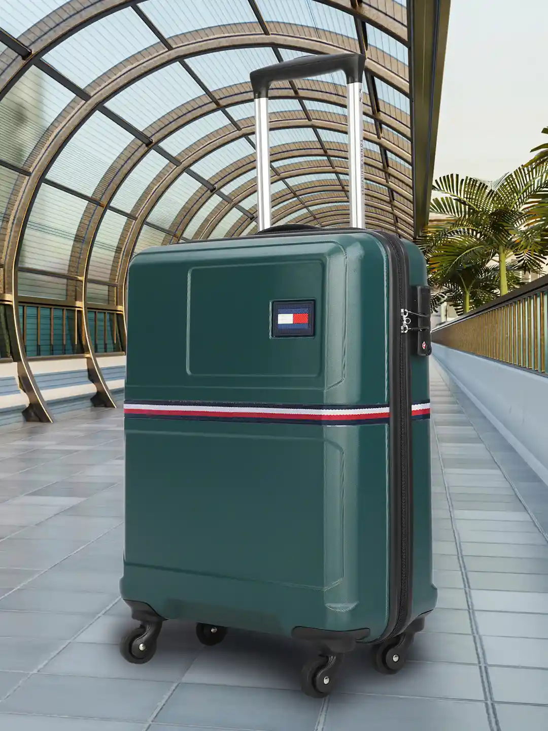 Buy Tommy Hilfiger Solid 360 Degree Rotation Hard Cabin Trolley