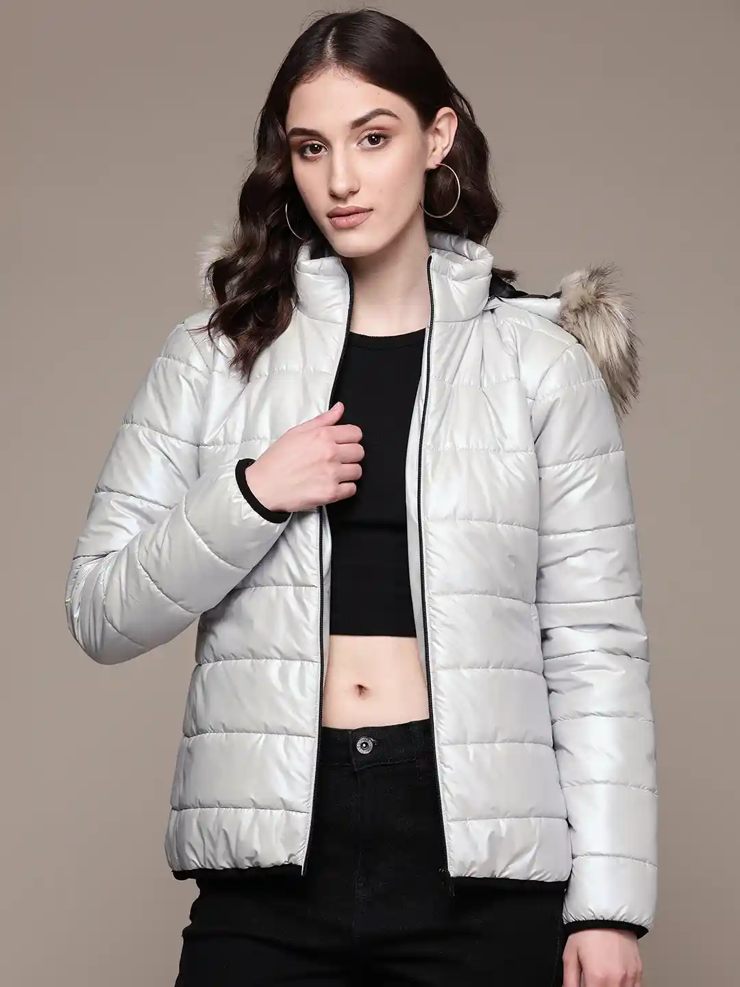 Buy aarke Ritu Kumar Women Hooded Puffer Jacket Jackets for