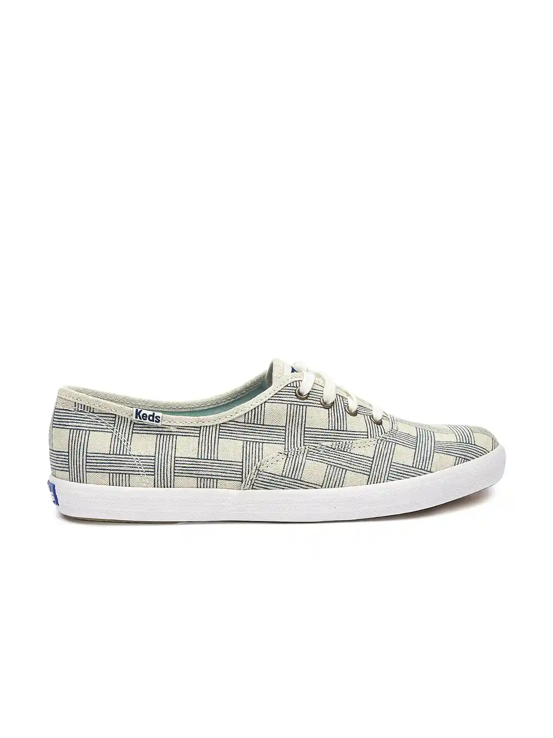 Keds Shoes Keds Colors Keds Women Beige Checked Sneakers