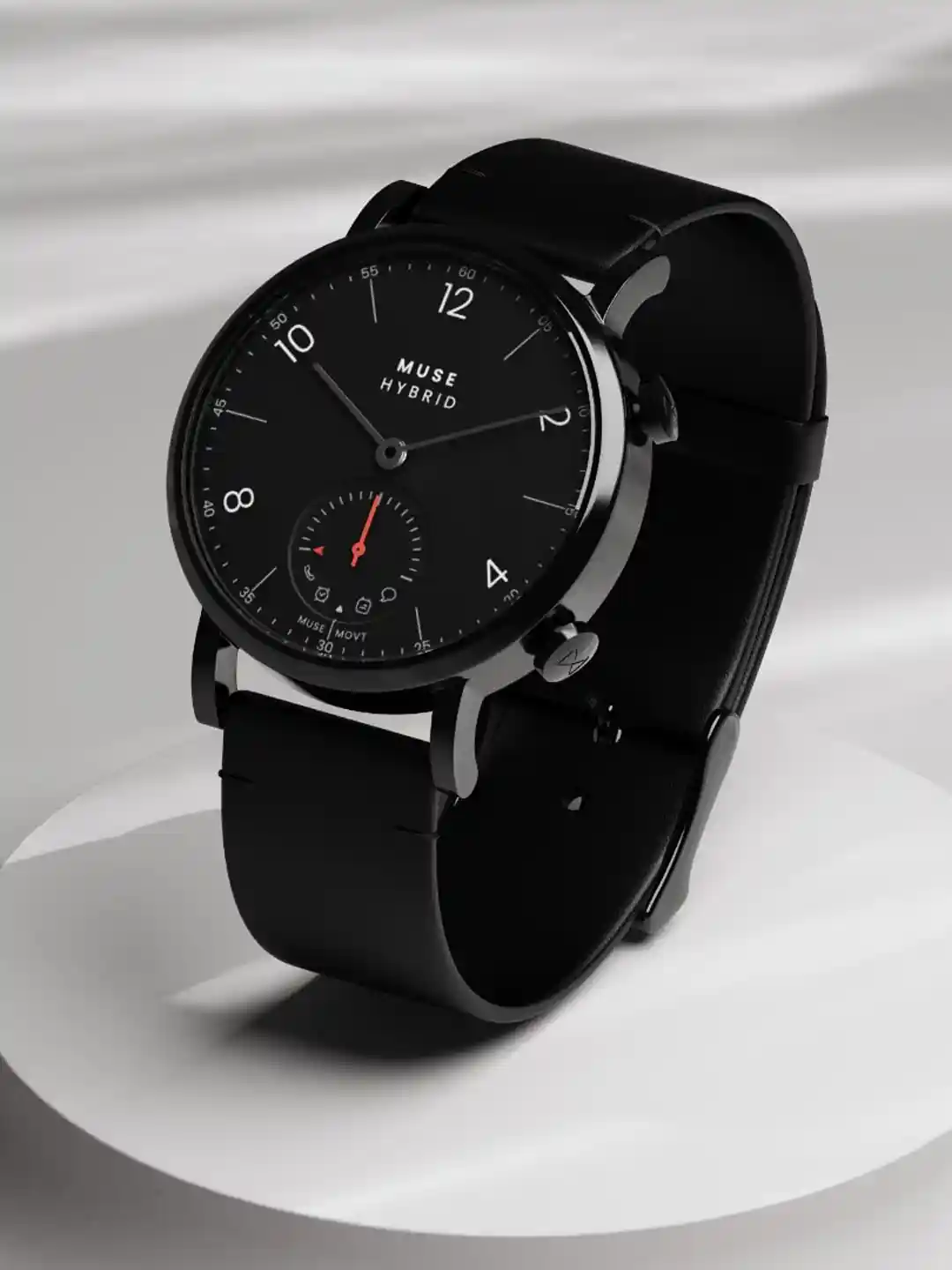 Buy MUSE Black Solid Modernist Hybrid Smartwatch Smart Watches