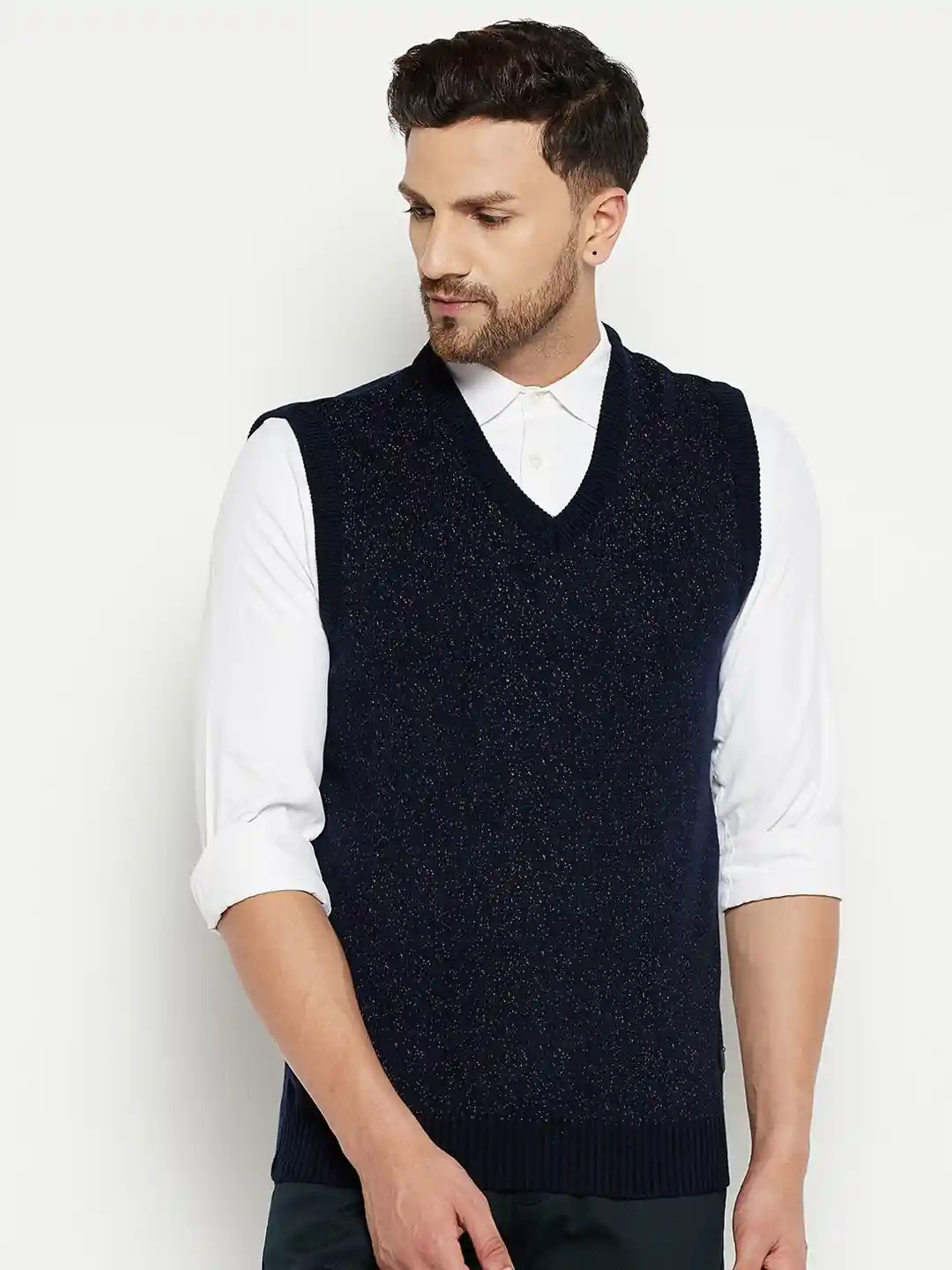 Buy Duke Men Blue White Sweater Vest Sweaters for Men 20444244