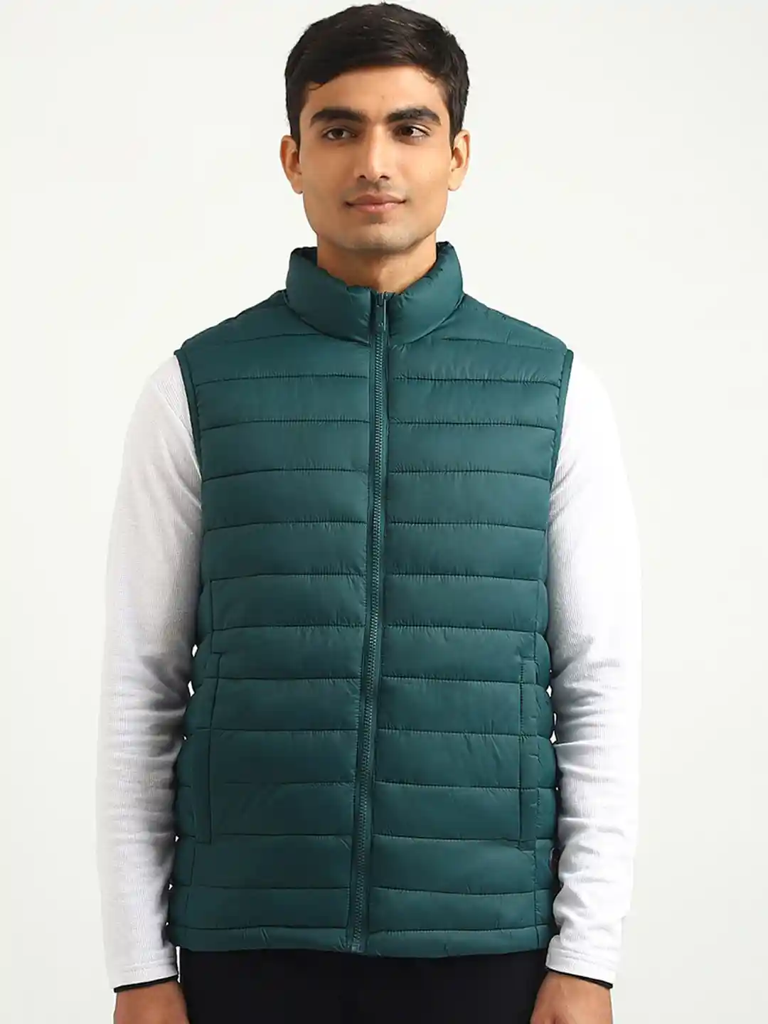 Buy United Colors of Benetton Men Teal Puffer Jacket Jackets for - Main Image