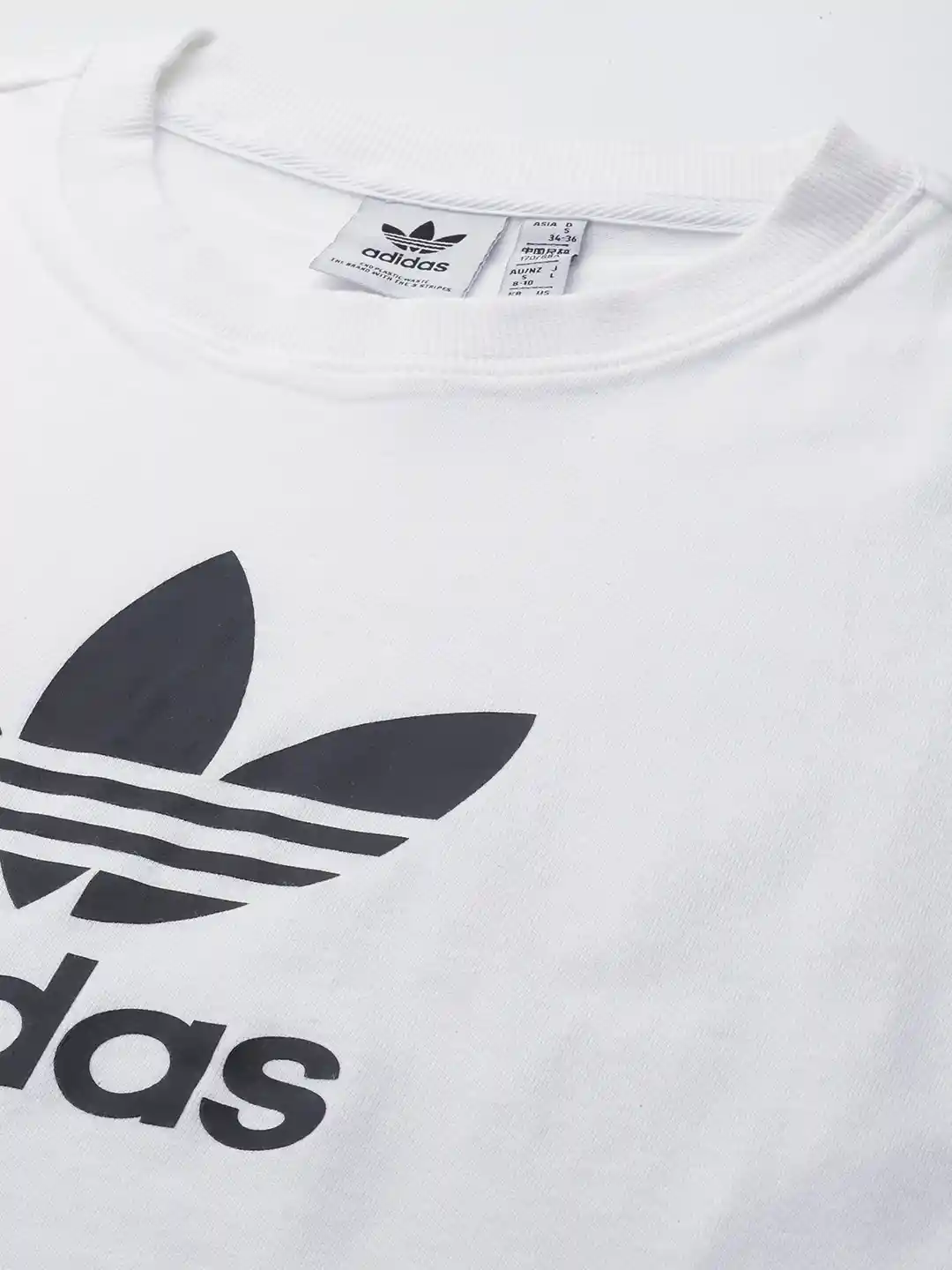 Buy ADIDAS Originals Brand Logo Print Pure Cotton Cropped