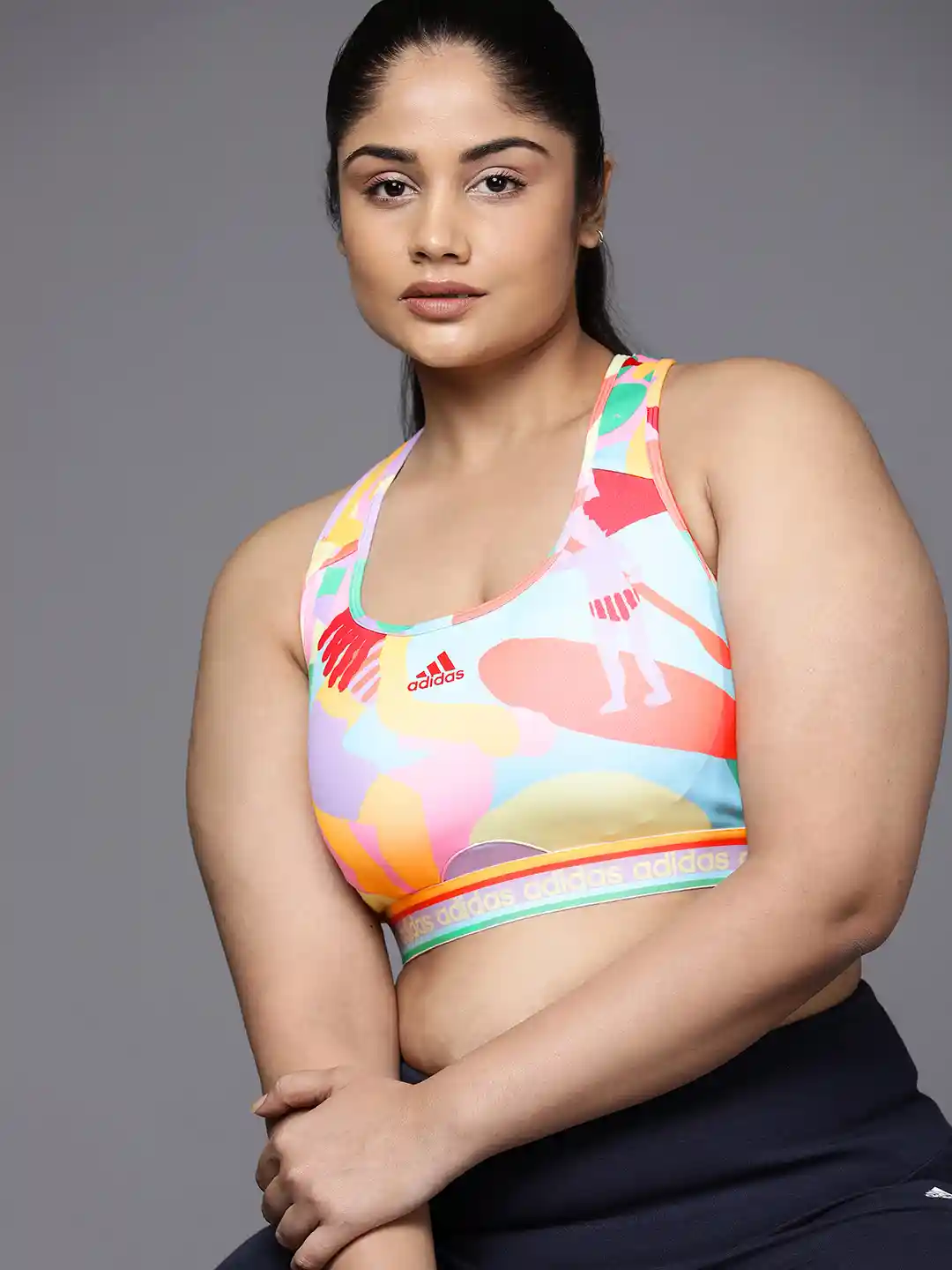 Buy ADIDAS X Farm Rio Medium-Support Plus Size Training Bra Bra