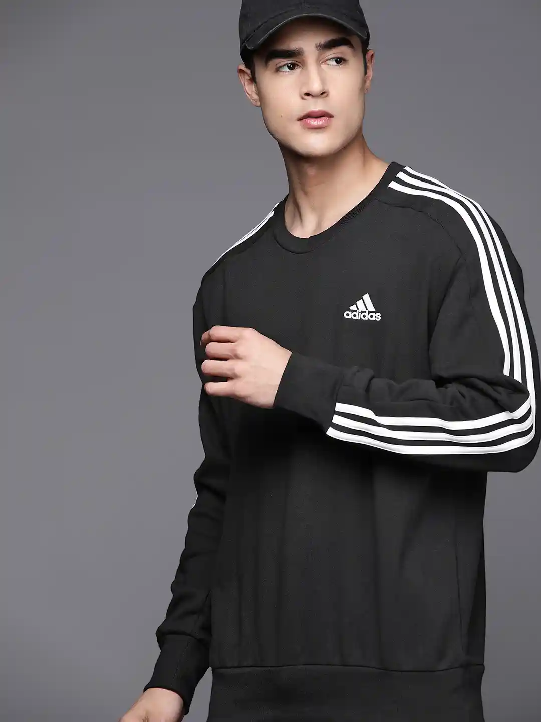 Buy ADIDAS Men Essentials French Terry Pure Cotton 3-Striped