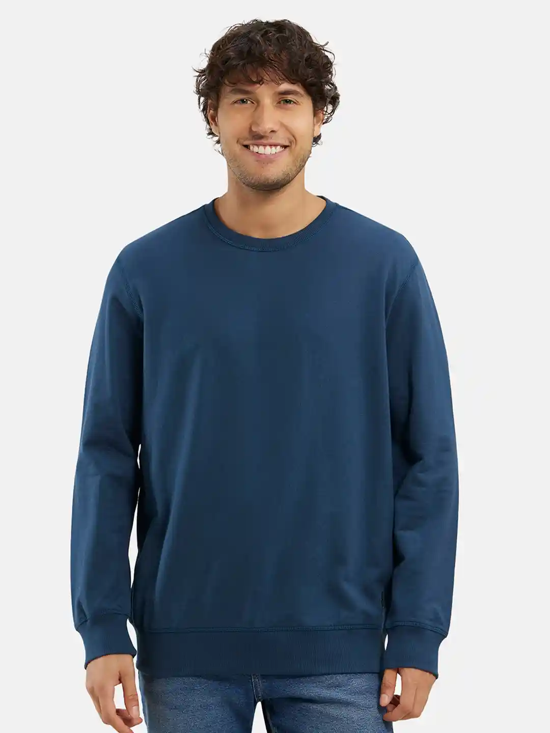 Buy Jockey Combed Cotton French Terry Sweatshirt with Ribbed Cuffs