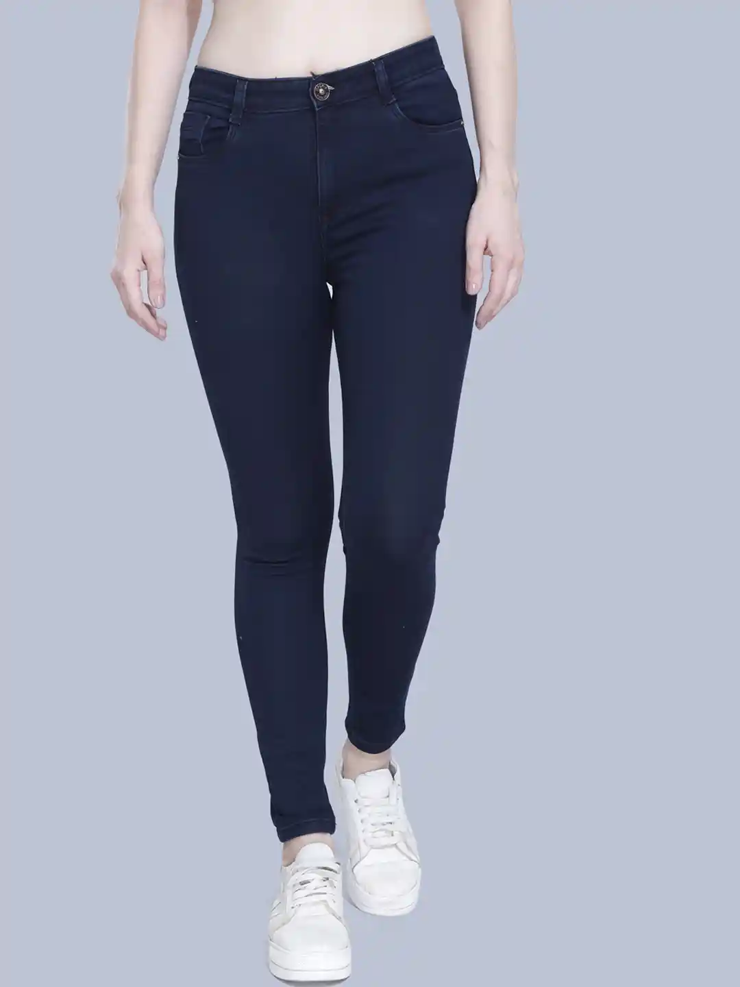 Buy FCK-3 Women Purple Classic High-Rise Stretchable Jeans Jeans