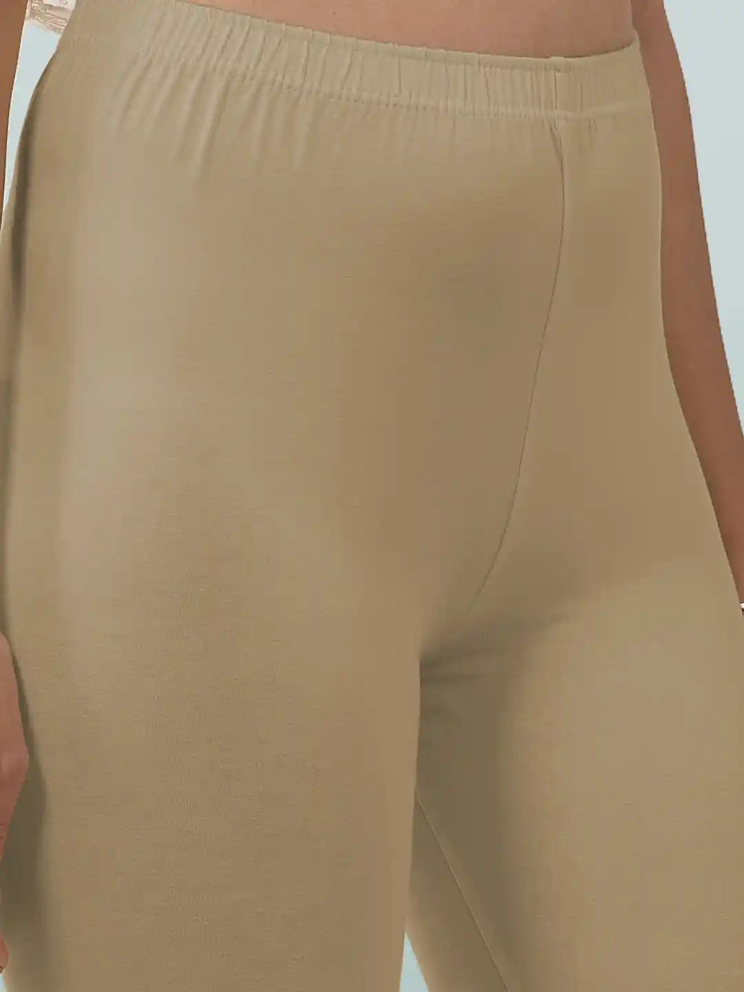 Buy LYRA Women Camel Brown Solid Ankle Length Leggings Leggings