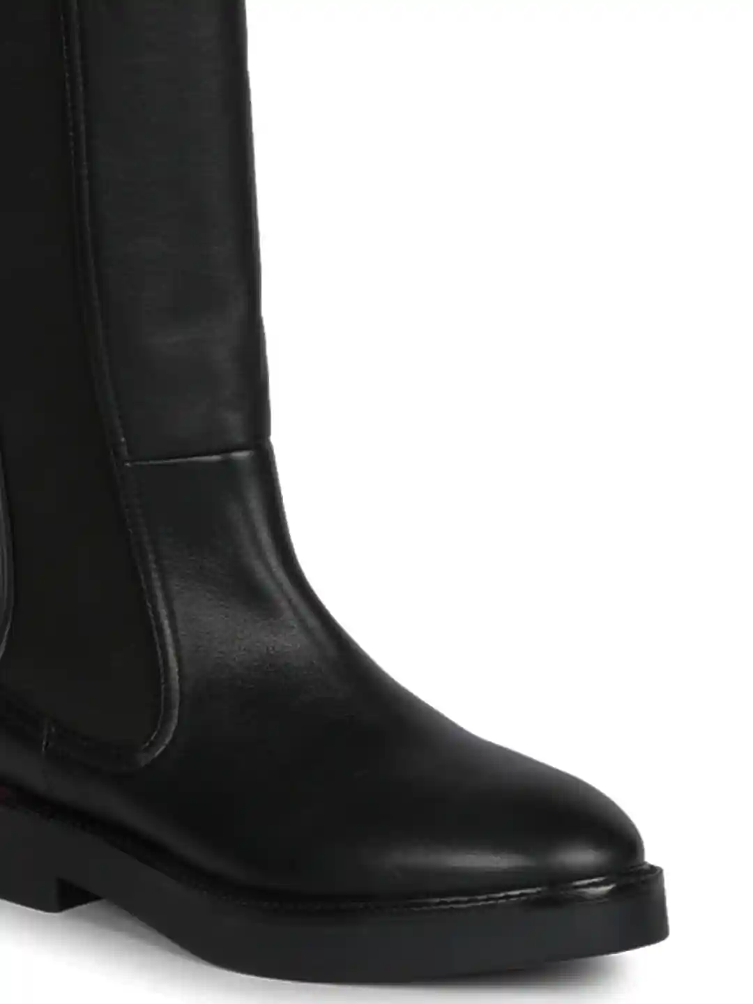 Buy Saint G Black Leather Back Zipper High-Top Chelsea Boots