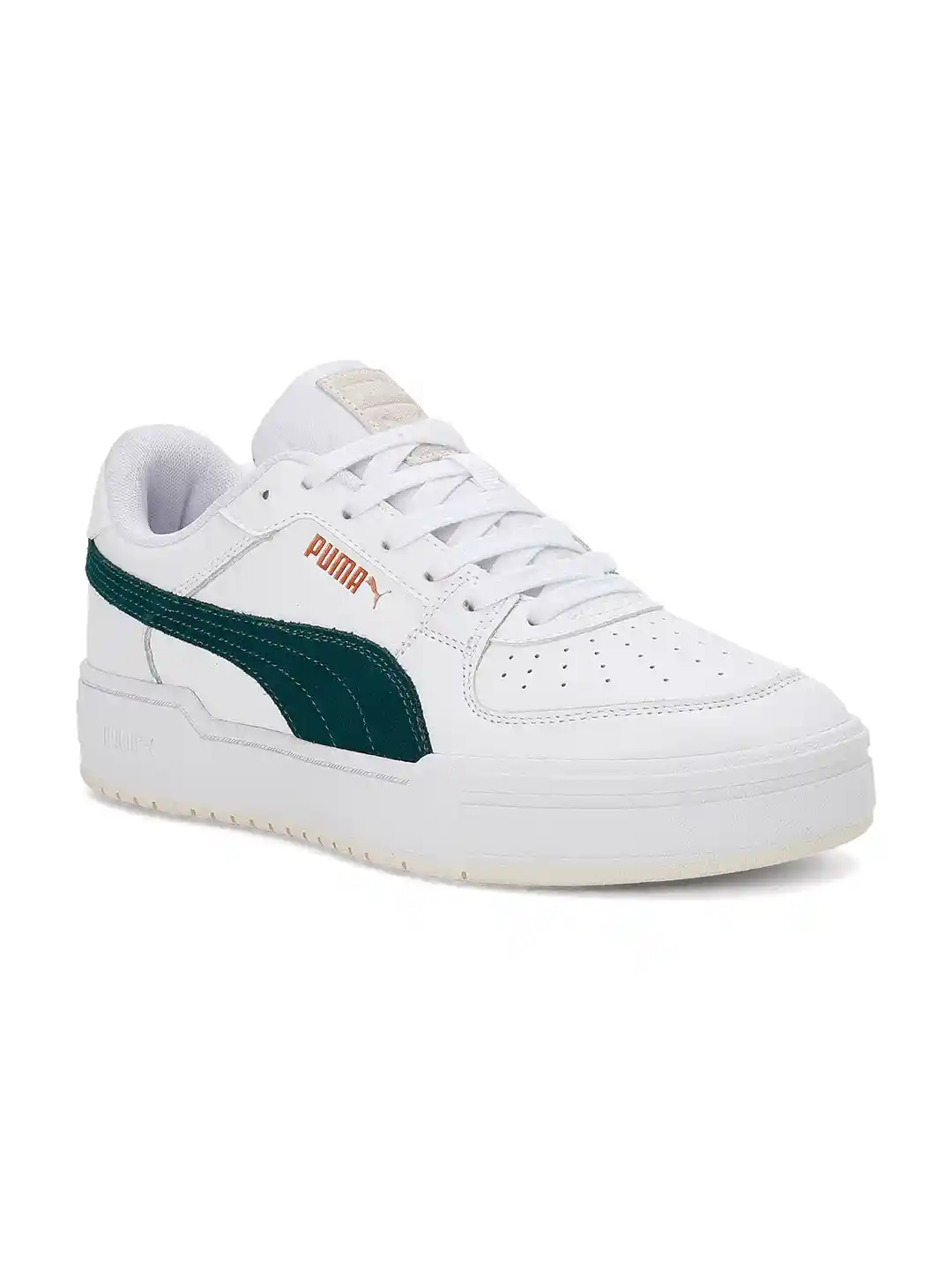 Buy Puma White Perforations Leather CA Pro Suede FS Sneakers