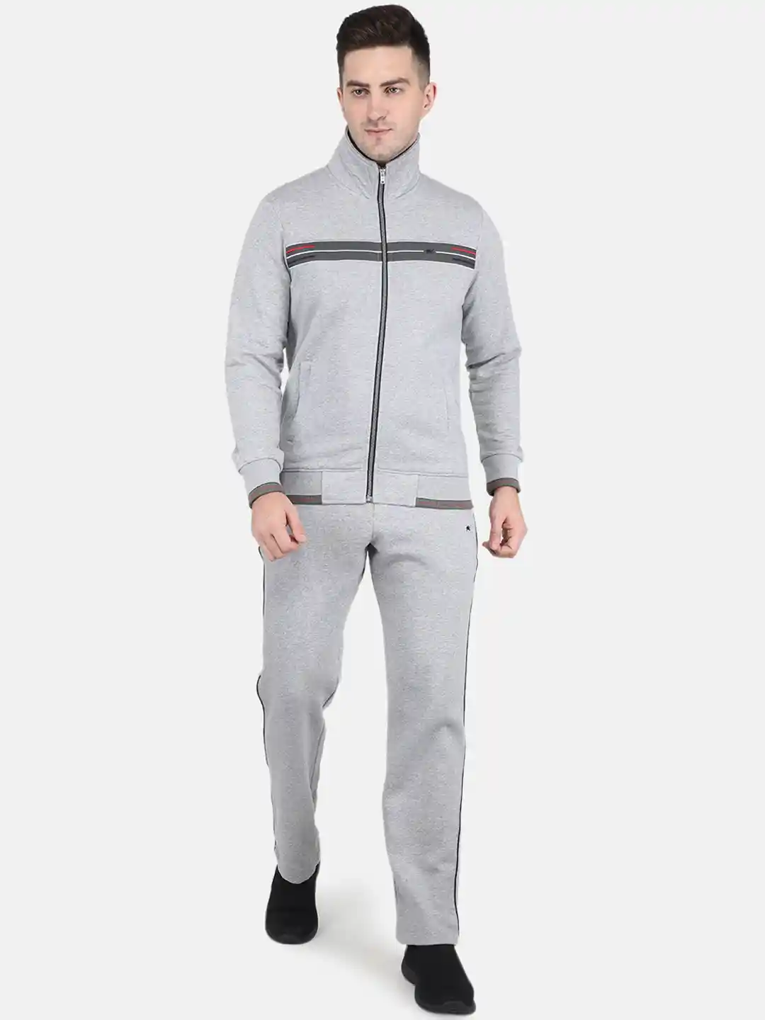 Buy Monte Carlo Men Grey Solid Tracksuit Tracksuits for Men
