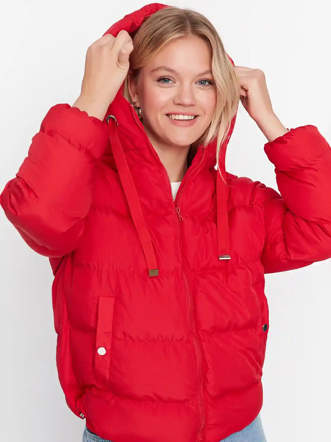 Buy Trendyol Long Sleeves Hooded Puffer Jacket Jackets for Women