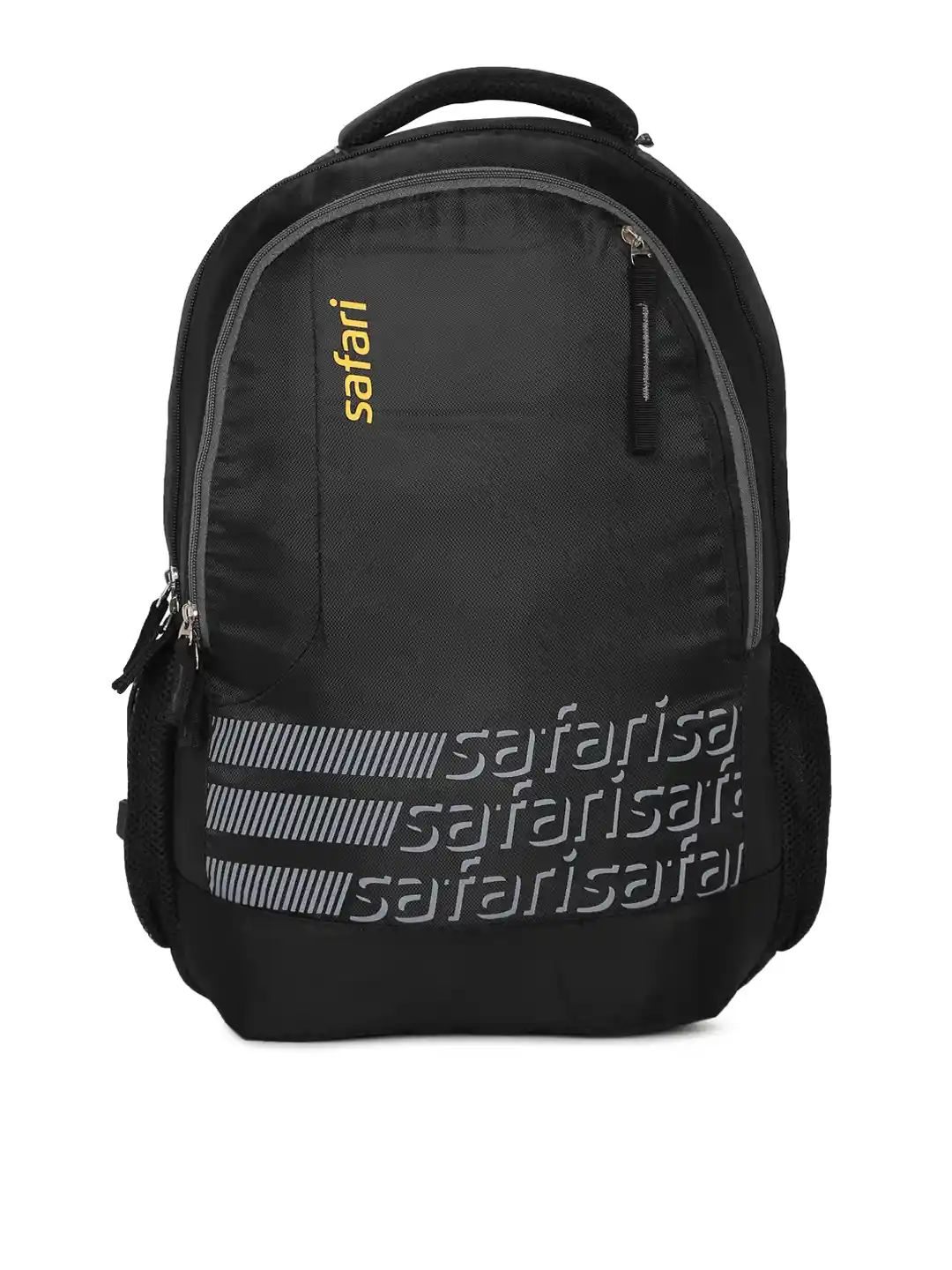 Buy Safari Unisex Black Brand Logo Backpack - Backpacks for