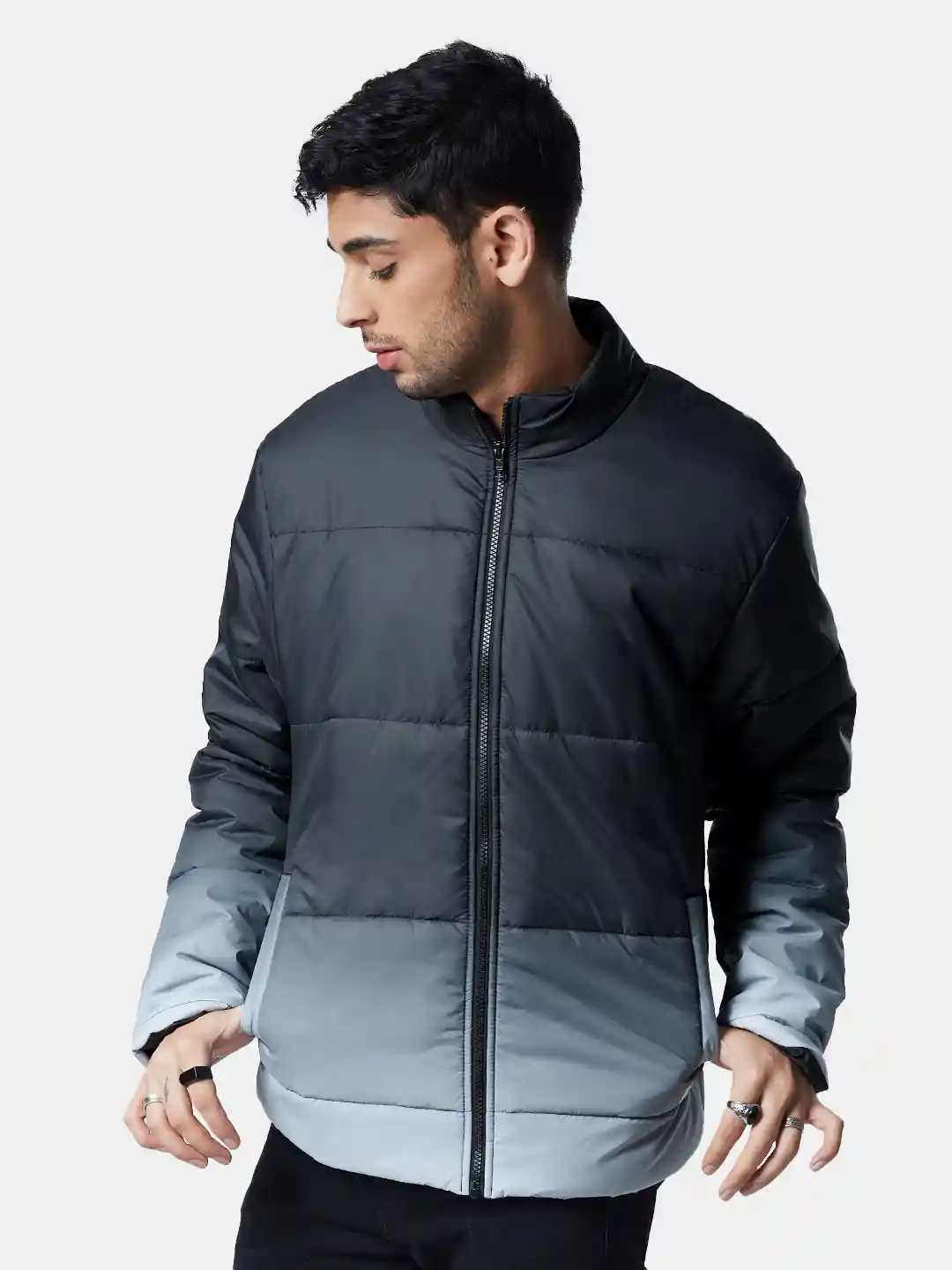 Buy The Souled Store Men Grey Padded Jacket Jackets for Men